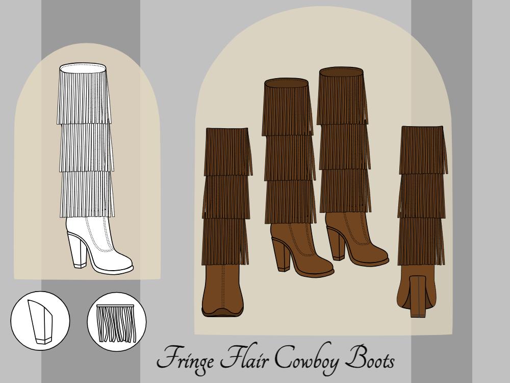 Fringed Long Boot Moodboard