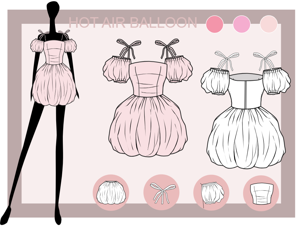 Balloon Dress Illustration Moodboard