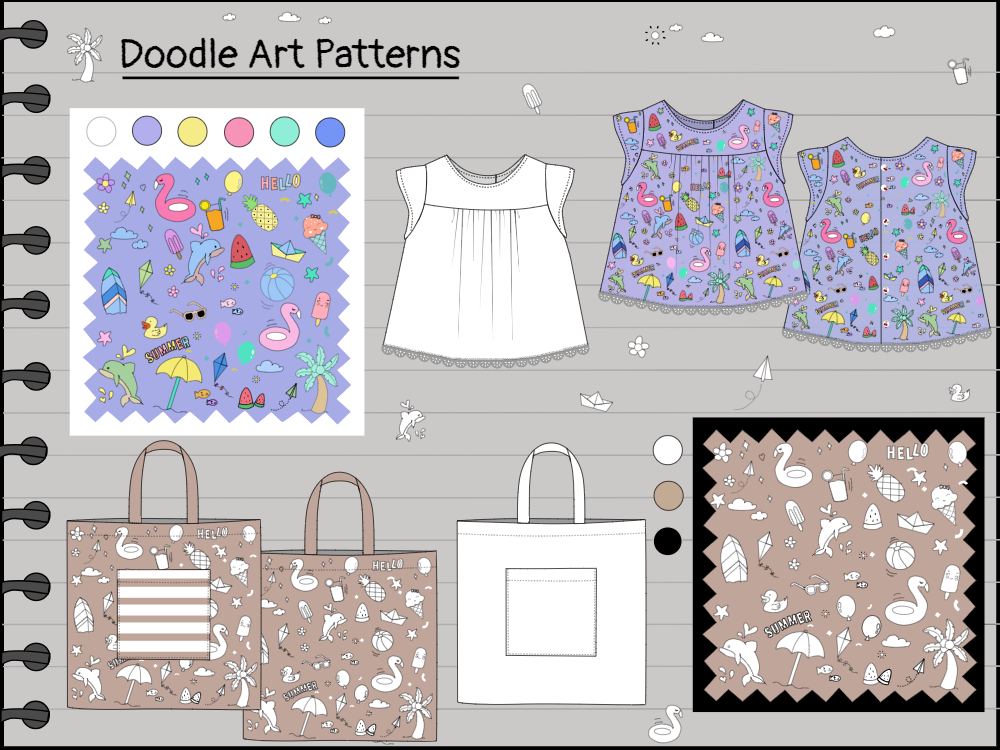 Doodle Art Trend-Inspired Illustrations Moodboard