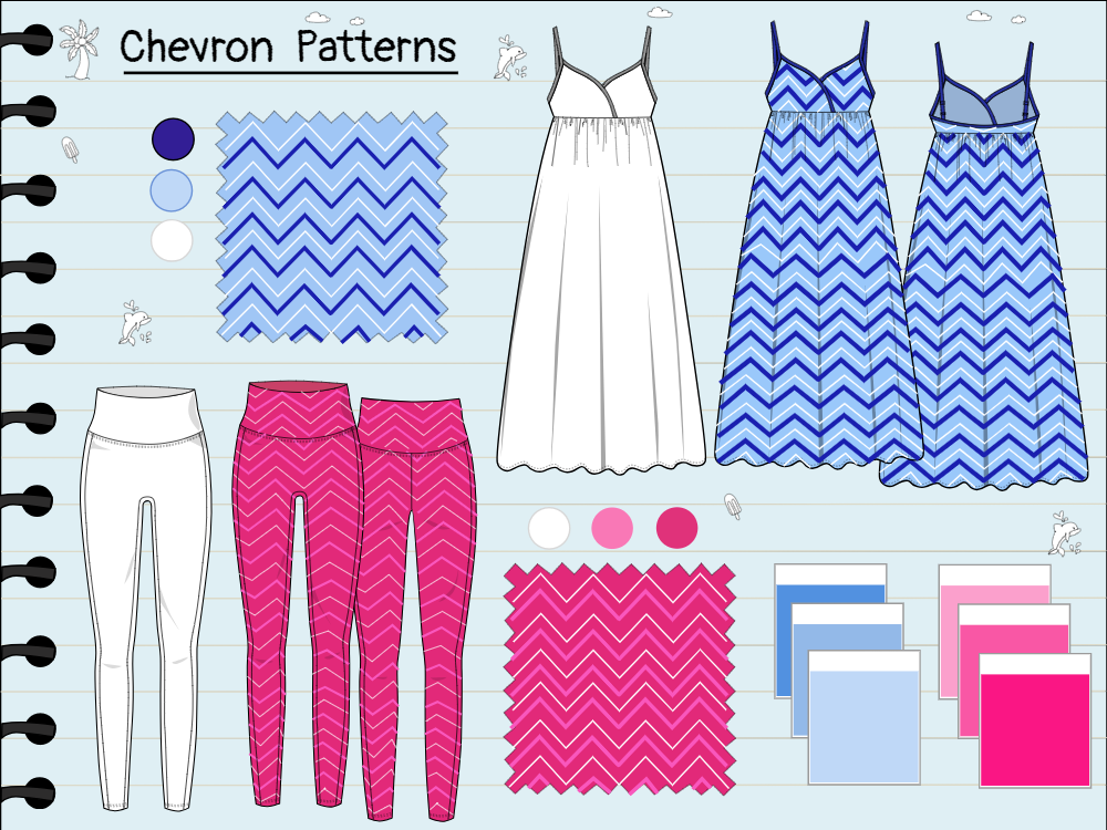 Chevron Trend-Inspired Illustrations Moodboard