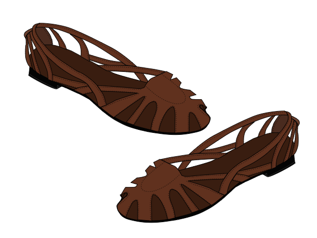 Caged sandals sketch