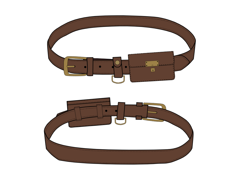 10 Stylish Statement Belt Sketches and Templates