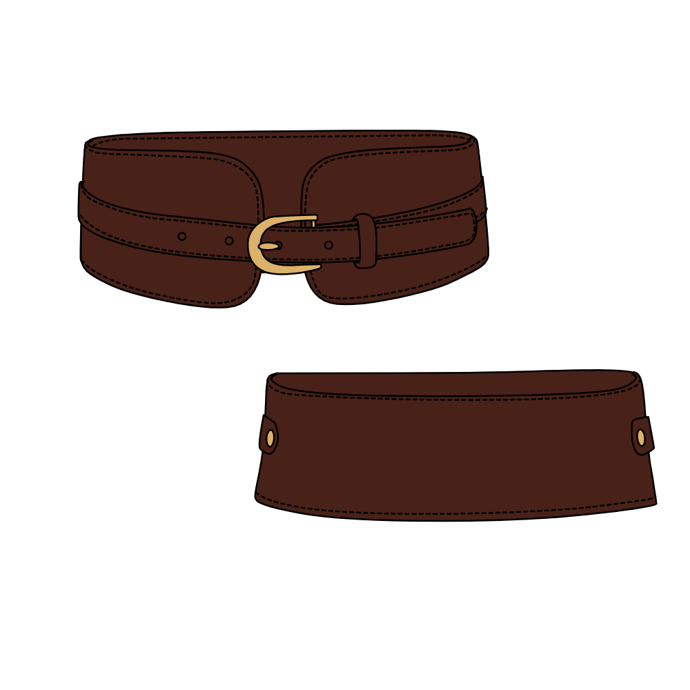 10 Stylish Statement Belt Sketches and Templates