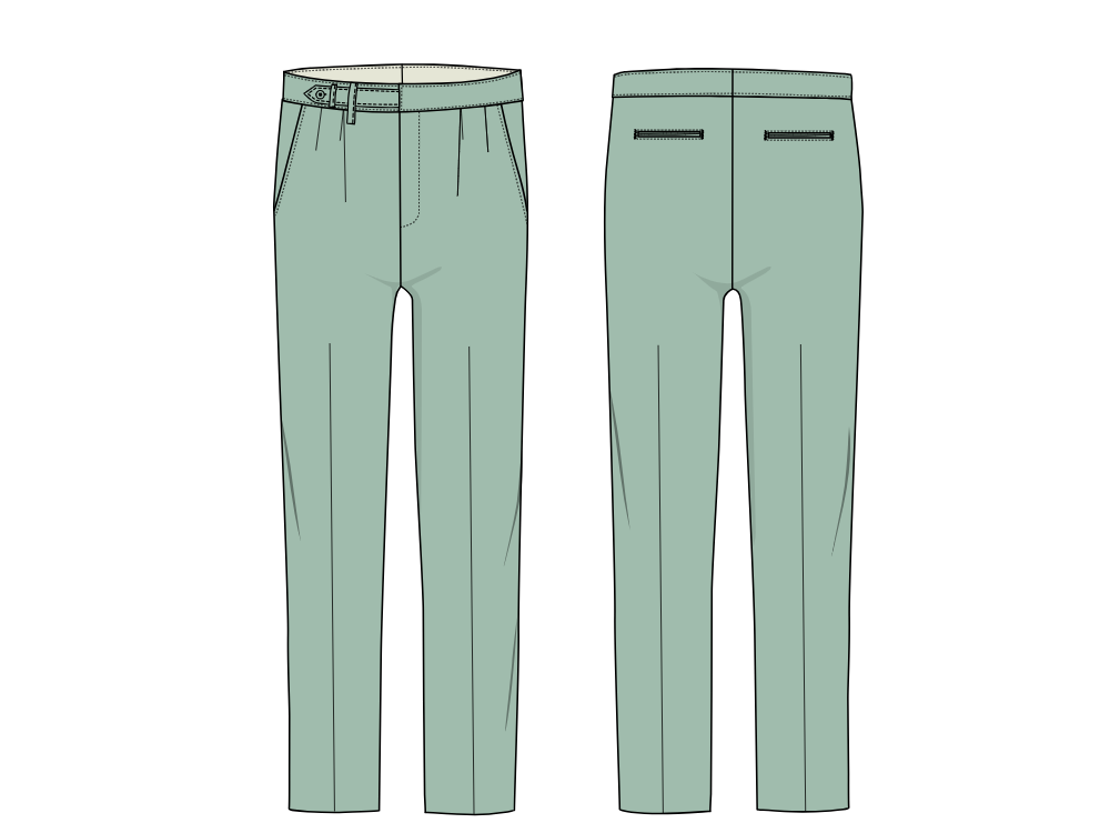 Top 10 High-waist Trouser Sketches and Templates