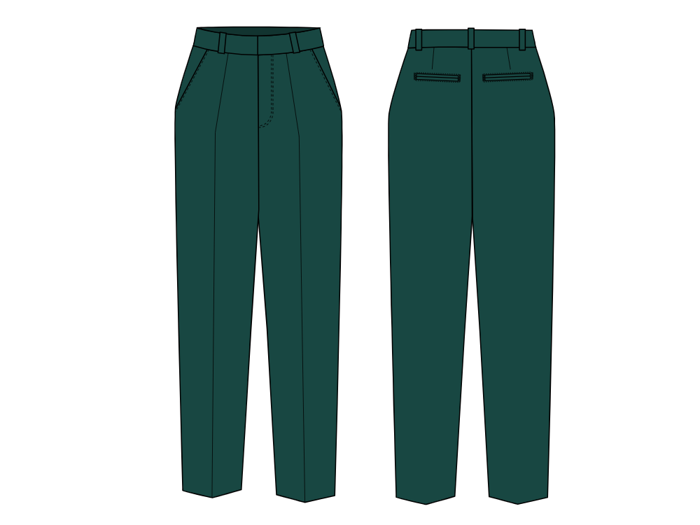 Top 10 High-waist Trouser Sketches and Templates