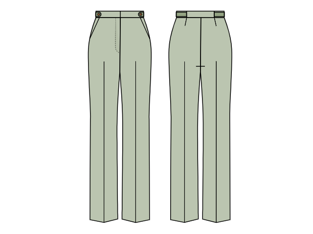 Top 10 High-waist Trouser Sketches and Templates