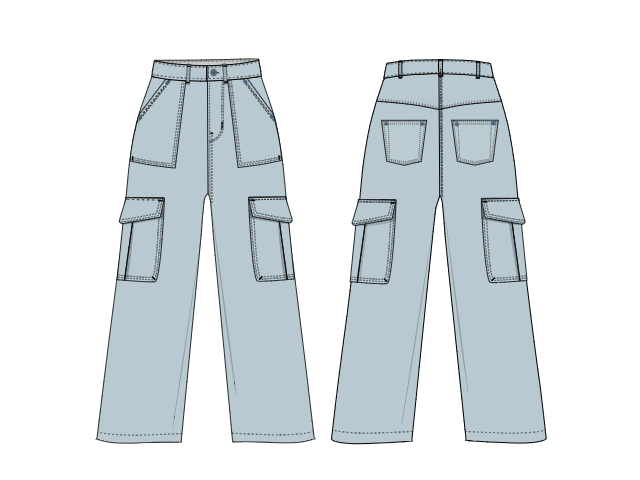 Top 10 High-waist Trouser Sketches and Templates