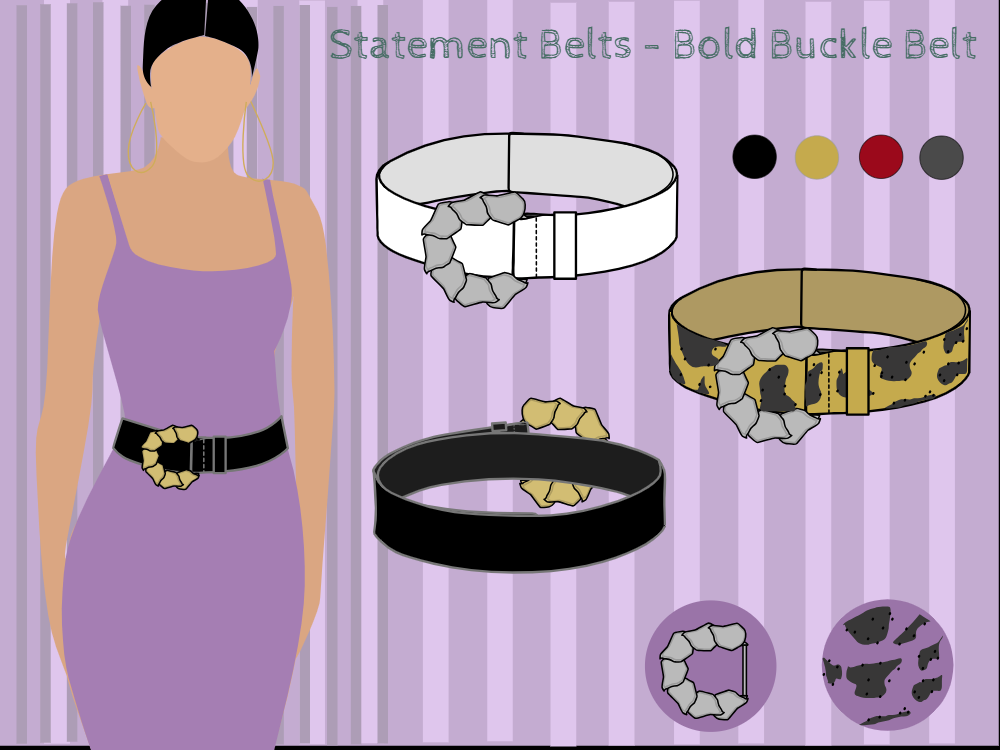 10 Stylish Statement Belt Sketches and Templates