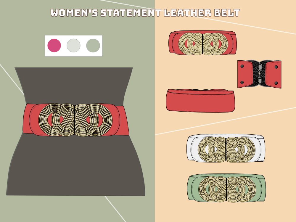 10 Stylish Statement Belt Sketches and Templates