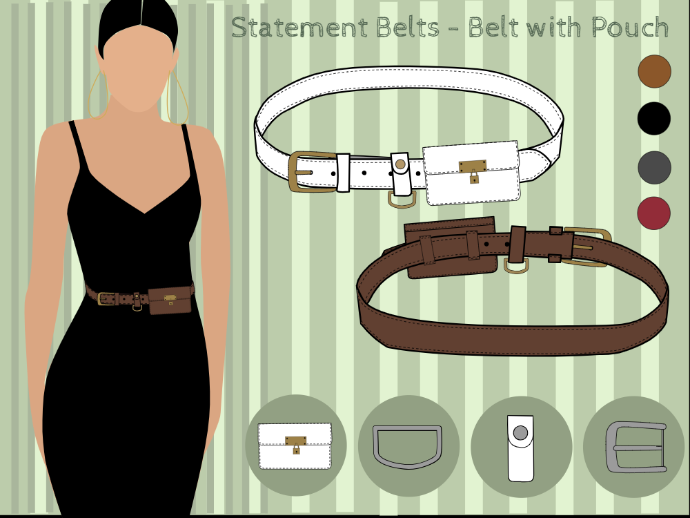 10 Stylish Statement Belt Sketches and Templates