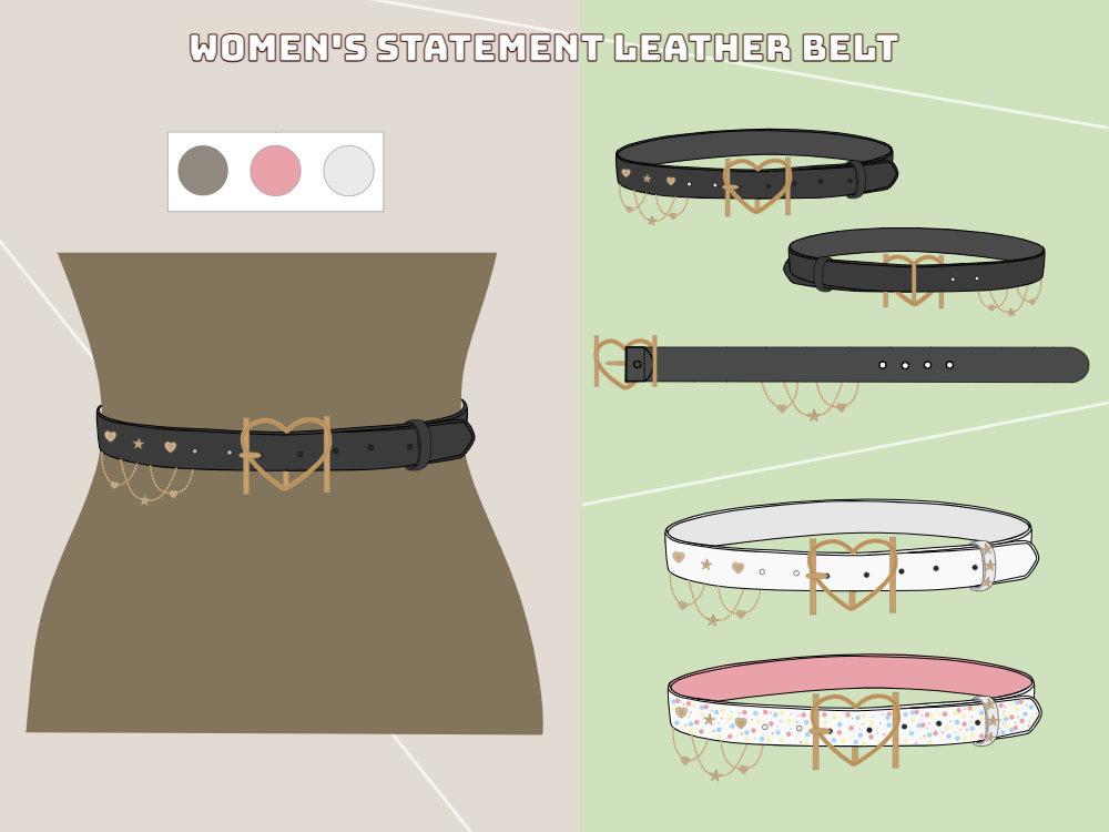 10 Stylish Statement Belt Sketches and Templates