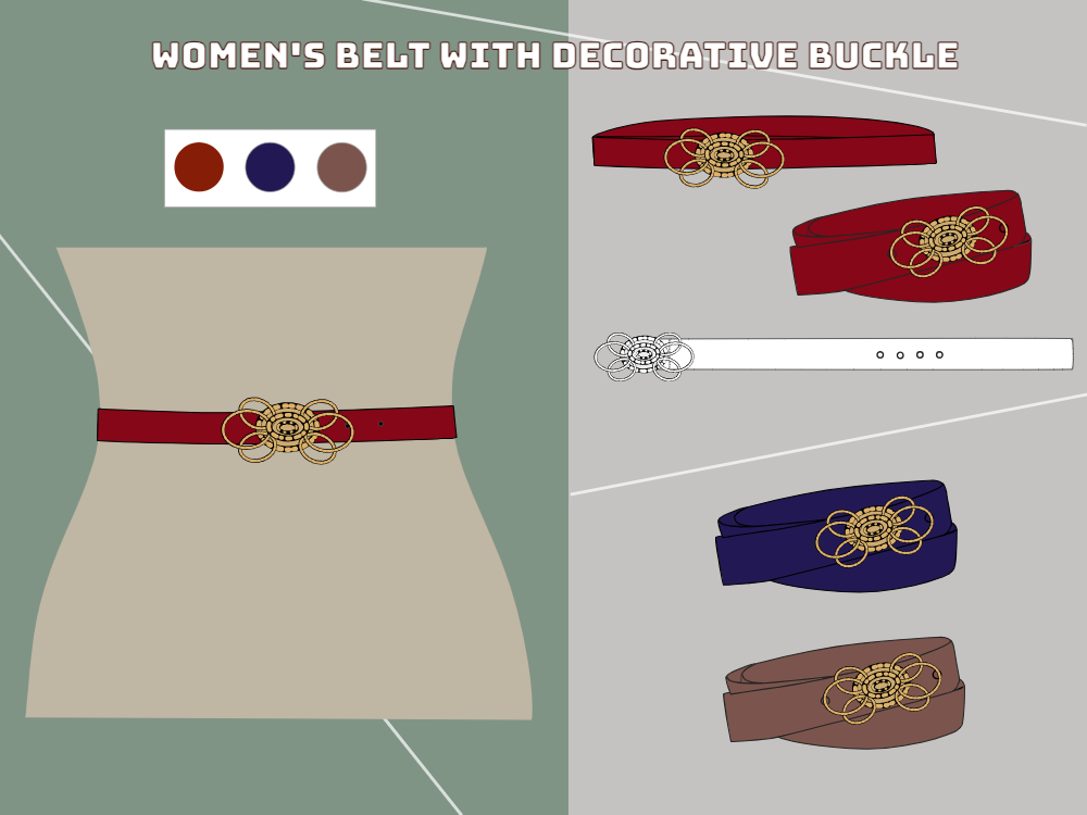 10 Stylish Statement Belt Sketches and Templates