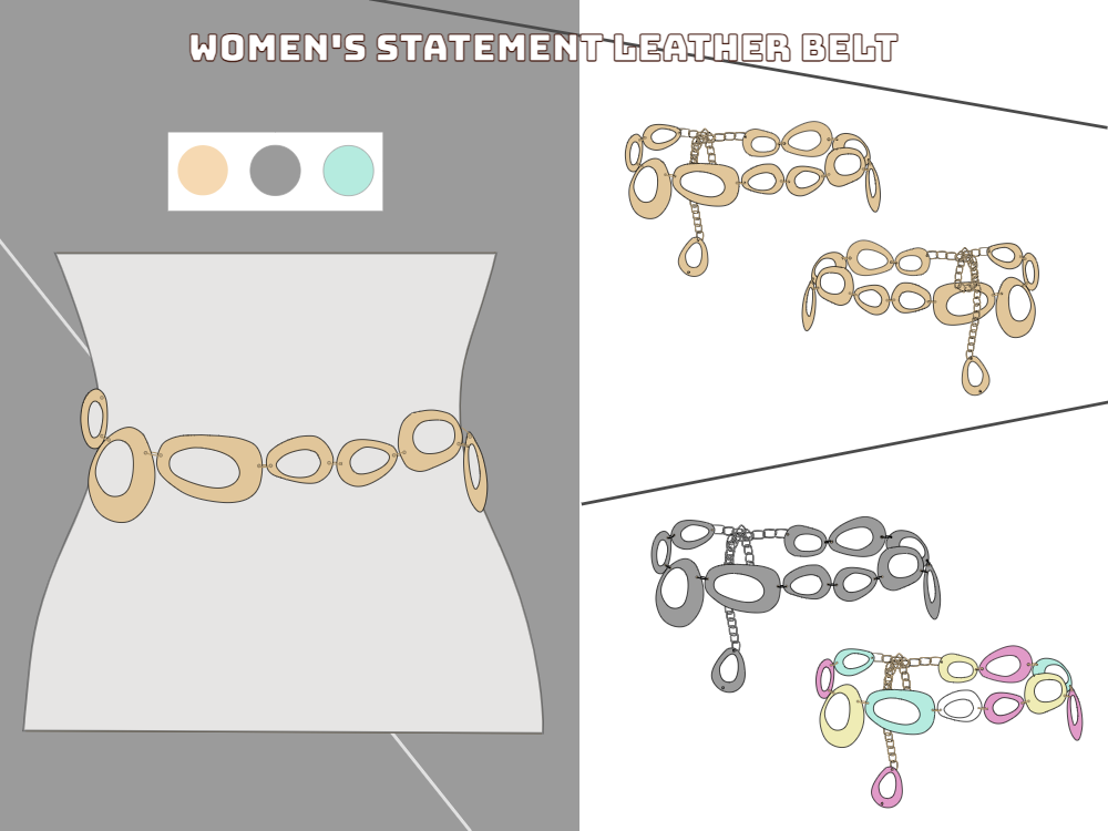 10 Stylish Statement Belt Sketches and Templates