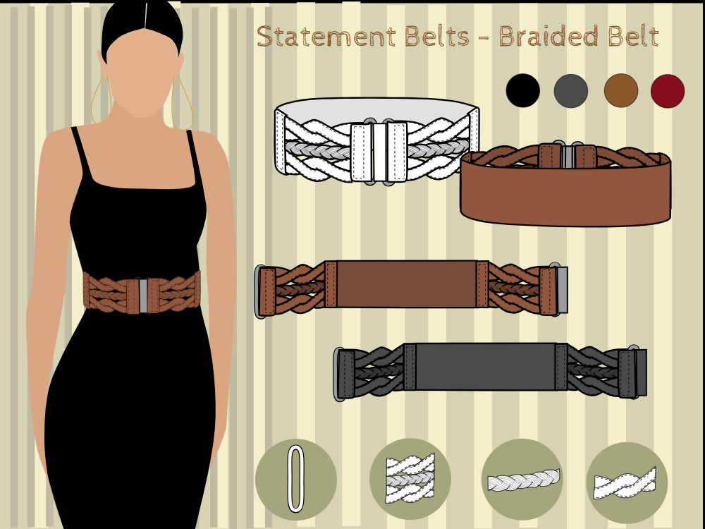 10 Stylish Statement Belt Sketches and Templates