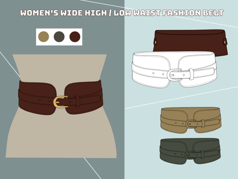 10 Stylish Statement Belt Sketches and Templates