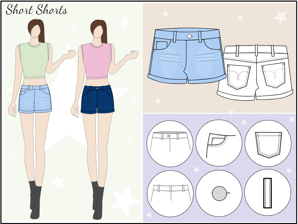 Shorty Shorts Illustration Moodboard