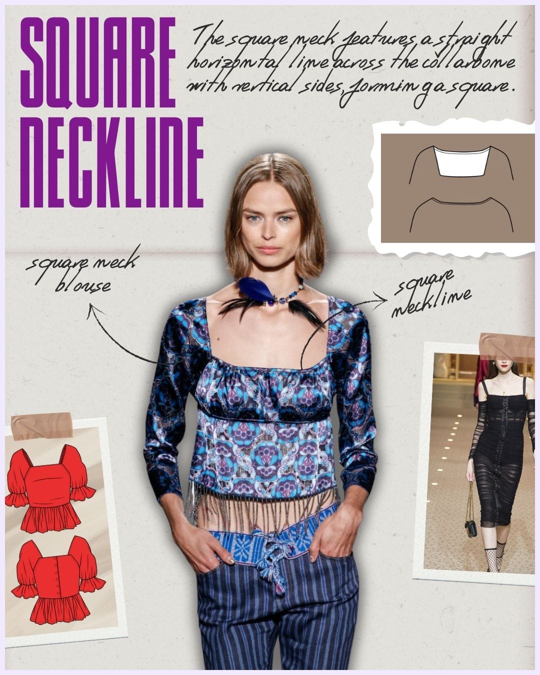 A-Z Garment Necklines: Free Sketches & Templates