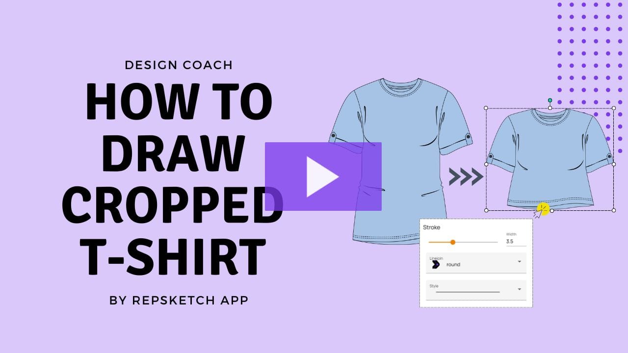 How to draw a cropped t-shirt graphic