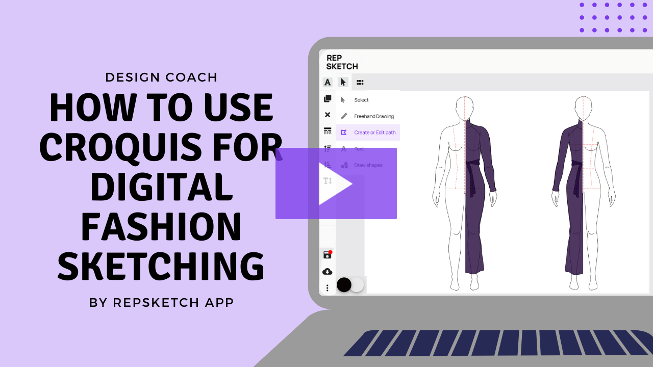 How to use croquis for digital fashion sketching